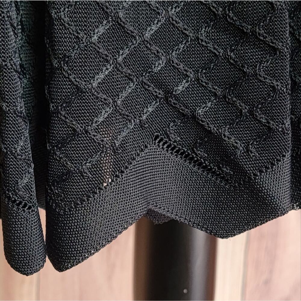 VINTAGE Alaรฏa Alaia Paris Black Fit and Flare Knit Dress, Sz 40FR / US 8 - Picture 6 of 16